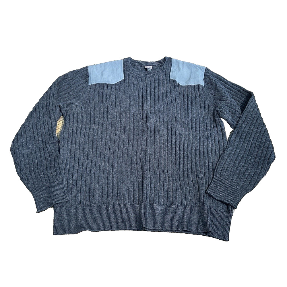 Patagonia Mens 2X Gray Fog Cutter‎ Hemp Knit Sweater Shoulder Patches NWOT